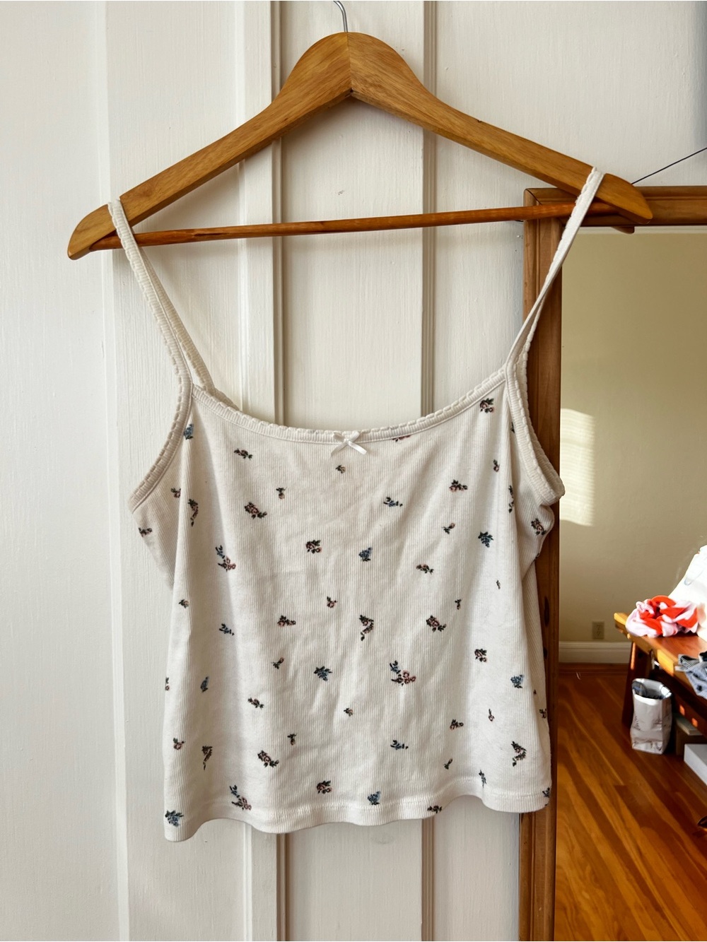 Levi's Cream Floral Spaghetti Strap Camisole
